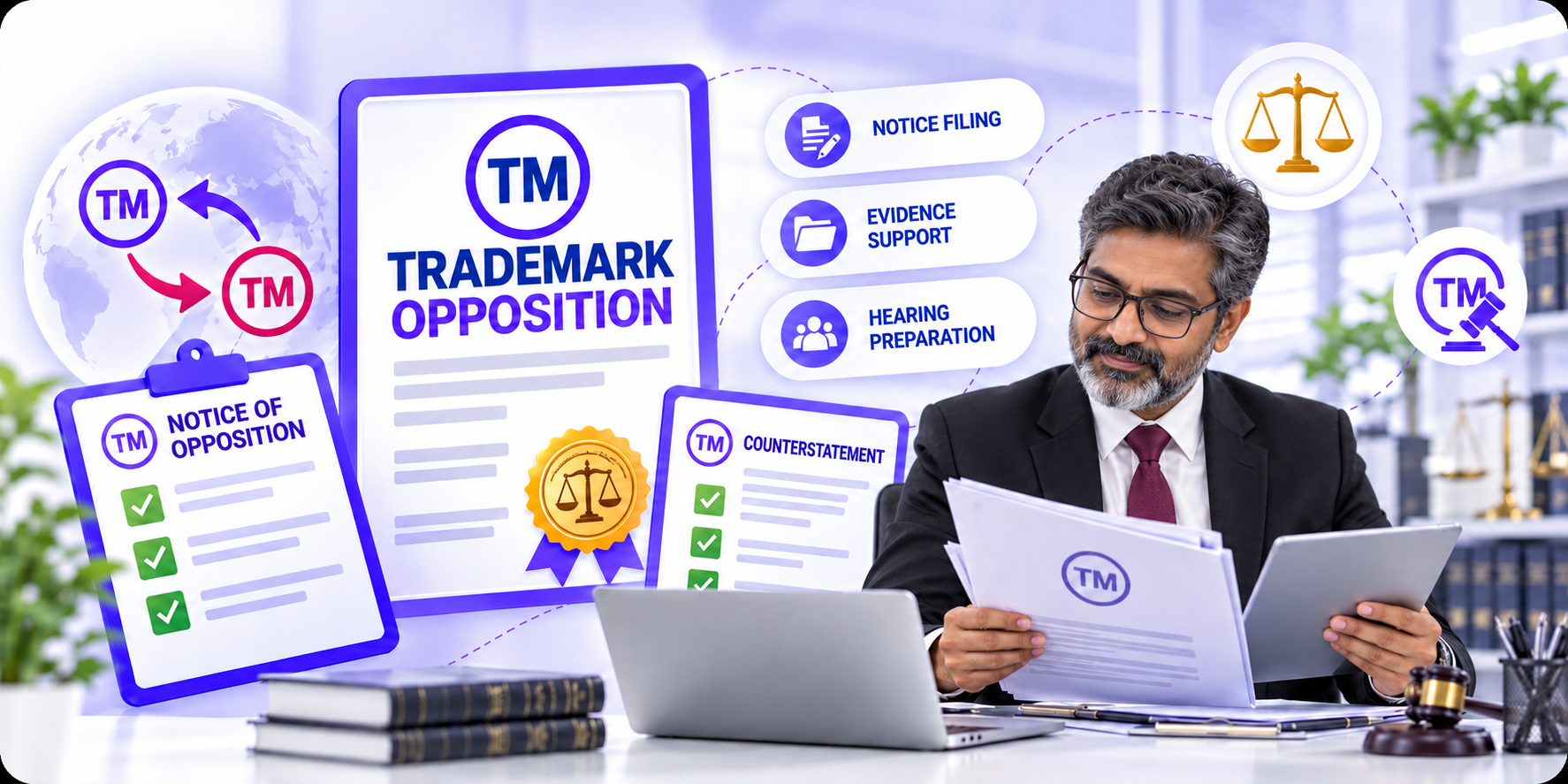 Trademark opposition support